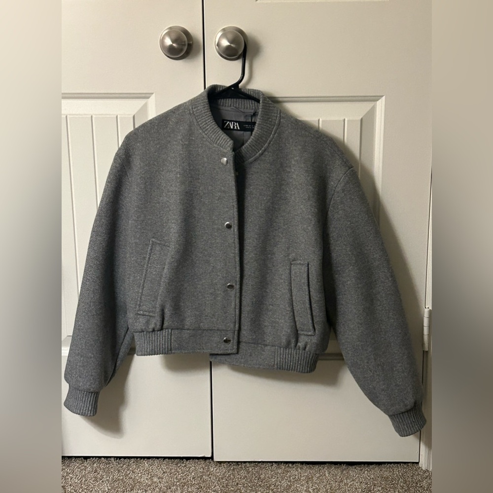 SOFT BOMBER JACKET - GRAY